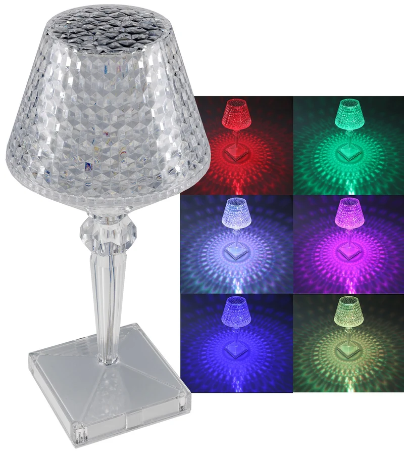 LED Akku-Tischleuchte "Foco Guapa" Li-Akku, RGB, ØxH 11x26cm