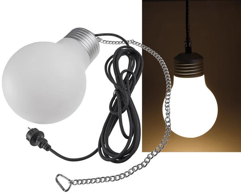 Design Hängeleuchte "Maxi-E27" IP54 1x E27 Sockel, 75cm Kette, Ø20cm