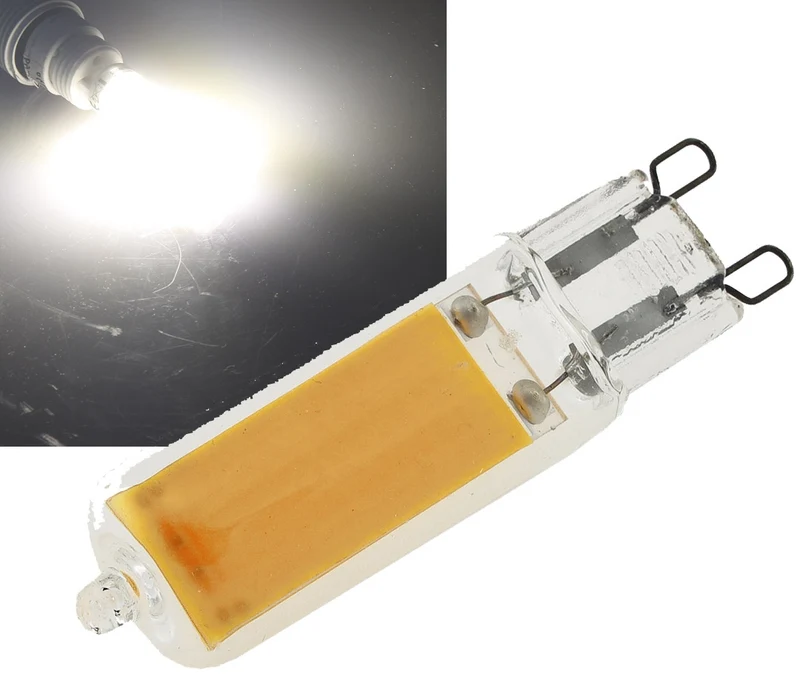 LED Stiftsockel G9, 4W, 410lm 330°, 230V, 4200k / neutralweiß, Glas