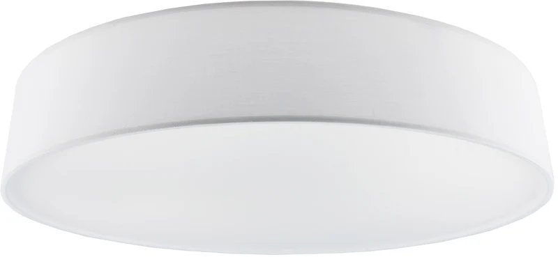 Deckenleuchte mit Textilschirm weiß ØxH 50x12cm, für 4x E27 Lampe