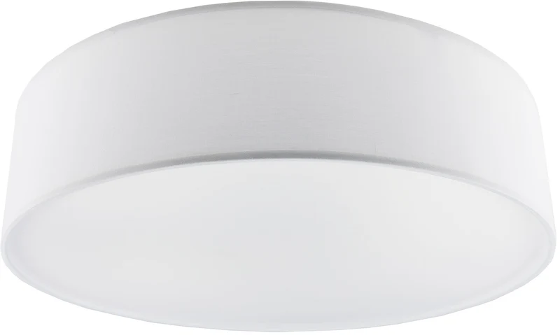 Deckenleuchte mit Textilschirm weiß ØxH 40x10cm, für 3x E14 Lampe