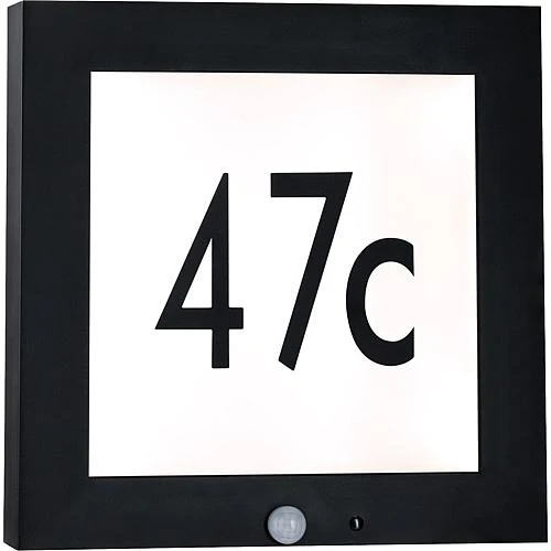 Paulmann Outdoor Panel 30x30 cm IP44 9W 230V Anthrazit Hausnummer mit Bewegungsmelder
