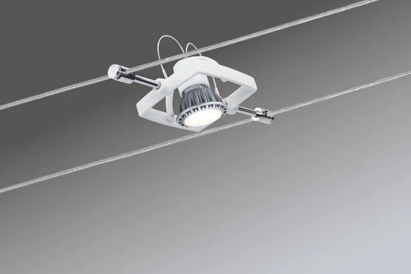 Paulmann Seilsystem TECH Weiß mit 5 Spots ohne Leuchtmittel, max. 10W GU5,3