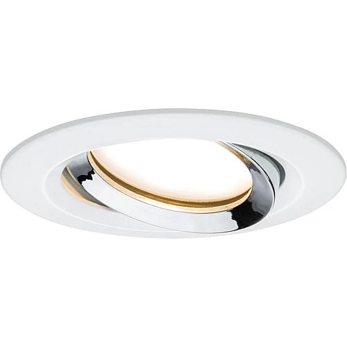 Paulmann Einbauleuchte LED Nova Plus rund 1x6W Coin Weiß matt,Chrom schwenkbar dimmbar