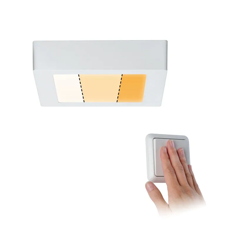 Paulmann WallCeiling Carpo LEDPanel WarmDim 170x170mm 10,2W Weiß m 230V Metall
