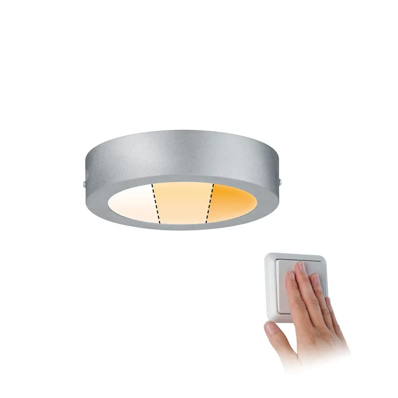 Paulmann WallCeiling Carpo LEDPanel WarmDim 170mm 10,2W Chrom matt 230V Metall
