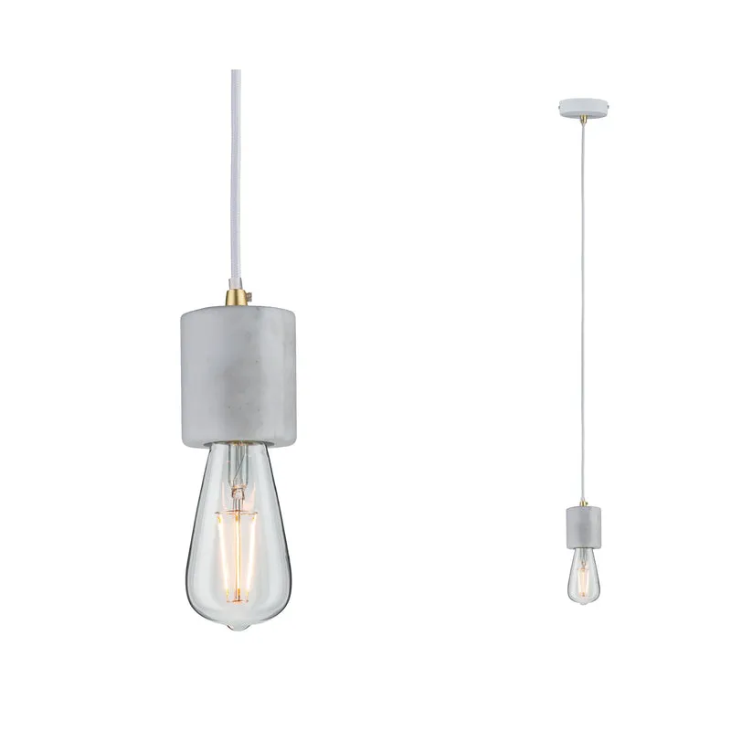 Paulmann Pendelleuchte Neordic Nordin E27 max. 1x60W Weiß/Marmor