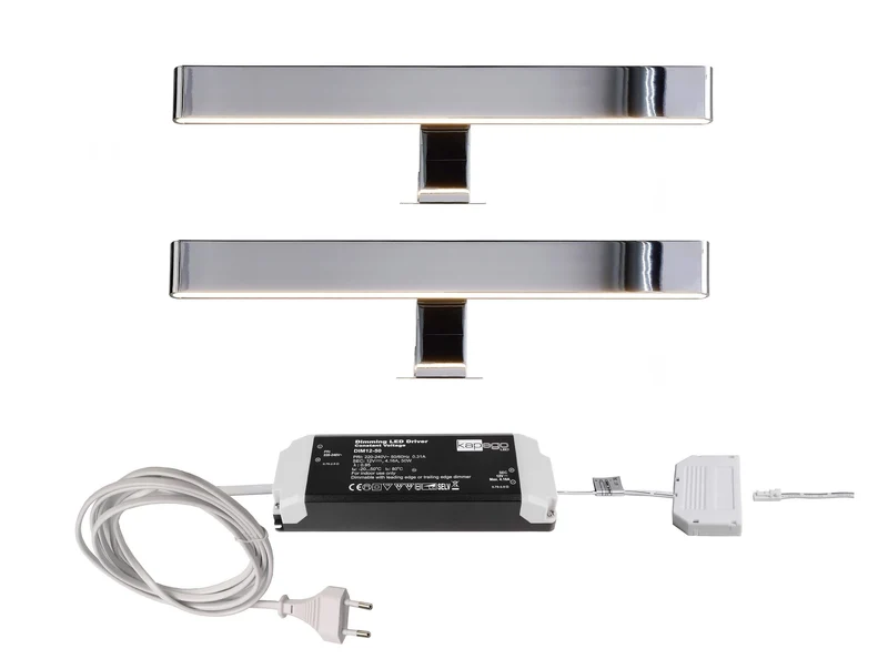 Deko-Light Spiegel Line I 2er Bundle 8W Silber Chrom