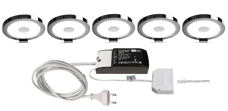 Deko-Light Spiegel Rund 5er Bundle 4,5W Silber Chrom