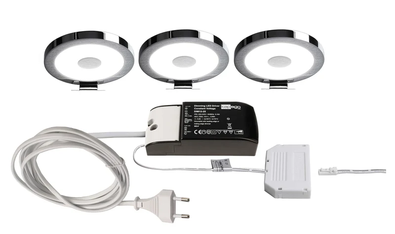 Deko-Light Spiegel Rund 3er Bundle 4,5W Silber Chrom