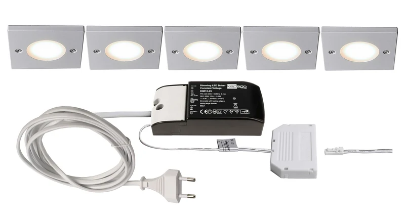 Deko-Light Fine I 5er Bundle 3W Silbergrau RAL 7001