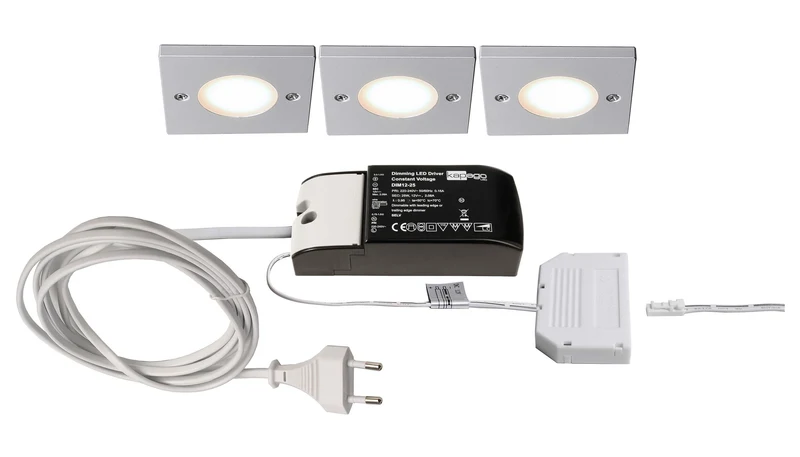 Deko-Light Fine I 3er Bundle 3W Silbergrau RAL 7001