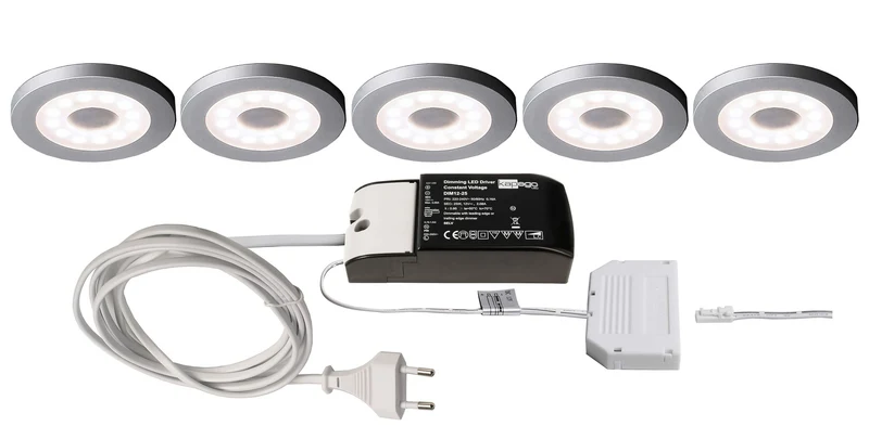 Deko-Light Paty Rund 5er Bundle 2,5W Silbergrau RAL 7001