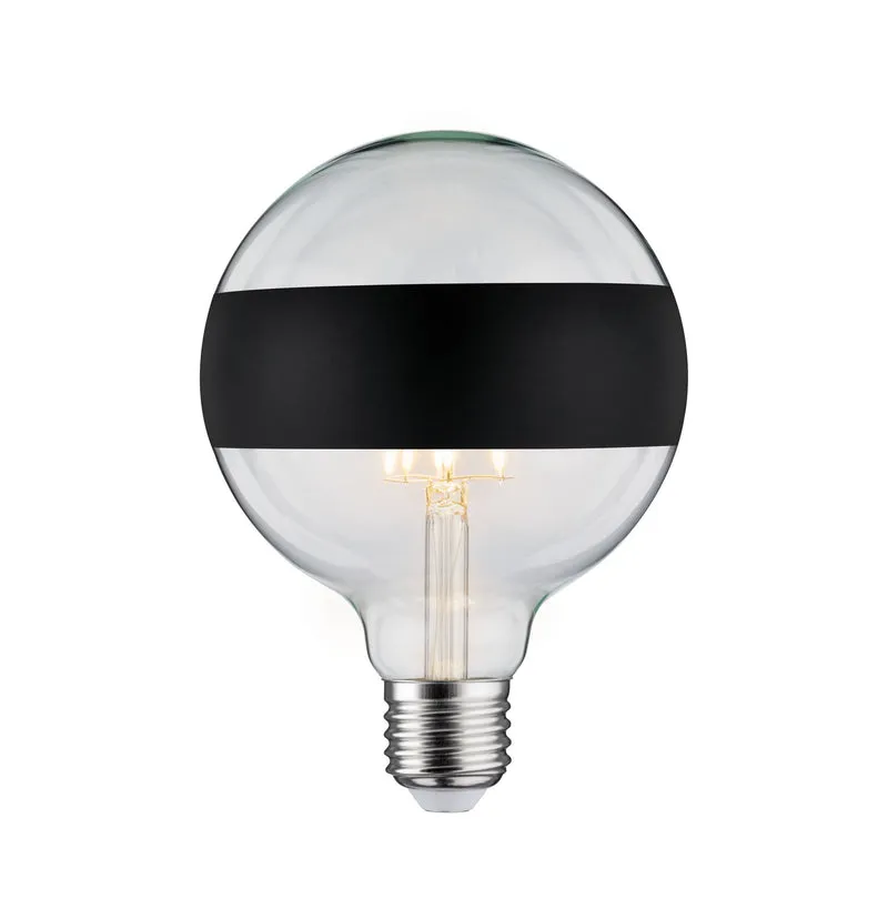 Paulmann LED Globe 125 5W E27 230V Ringspiegel mattschwarz 2700K dimmbar