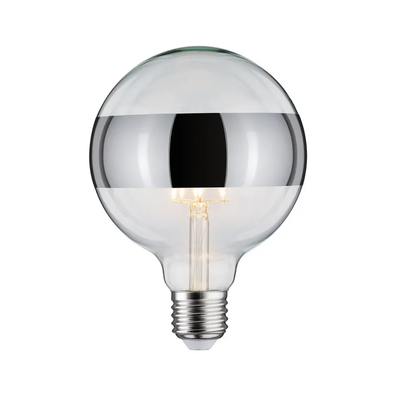 Paulmann LED Globe 125 5W E27 230V Ringspiegel Silber 2700K dimmbar