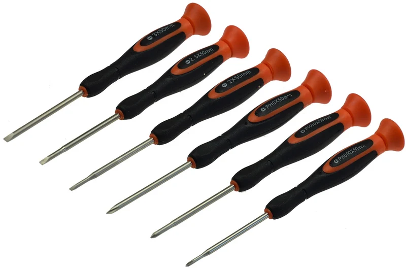 Feinmechaniker-Schraubendrehersatz je 3x für Schlitz- & Kreuzschrauben # Ware 100% okay, Box optische Mängel #