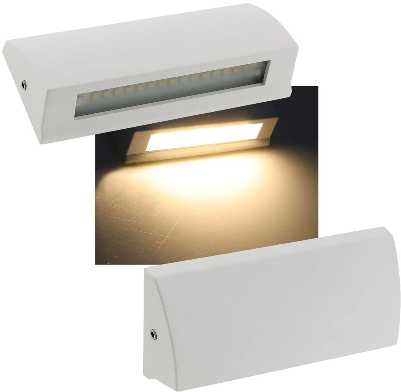 LED Wandleuchte "BARCAS 4" IP54, 3,5W, 140lm, 3000K, warmweiß