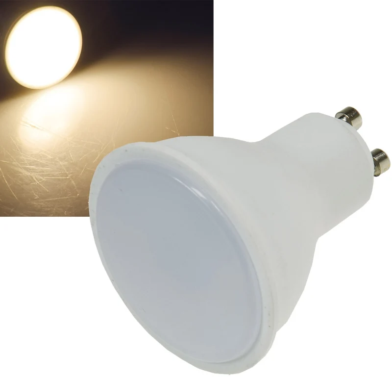 LED Strahler GU10 "RA95" 2900k, 380lm, 230V/5W, 110°, warmweiß