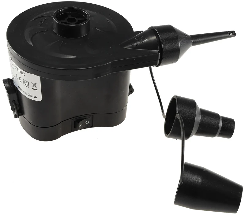 Elektrische Luftpumpe, Batterie 4x Mono 3 Aufsätze, In / Out einstellbar