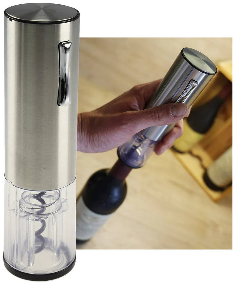 elektrischer Korkenzieher / Weinöffner mit Akkubetrieb (500mAh Li Akku)