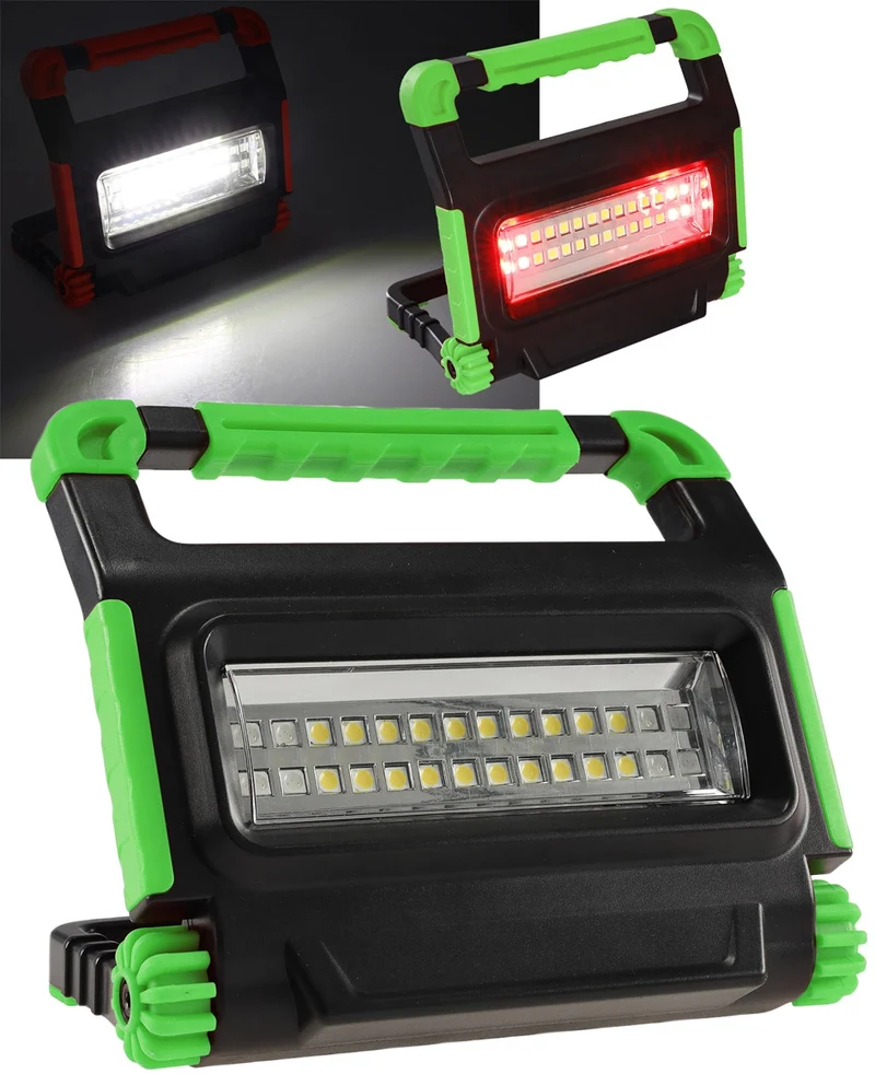 LED Baustrahler mit Akku "BSA-10" 10W, 1000lm, 4500K / neutralweiß