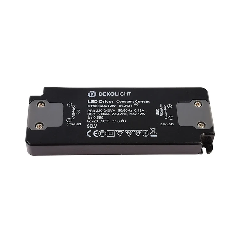 Deko-Light Flat Power Supply 500mA 12W Schwarz