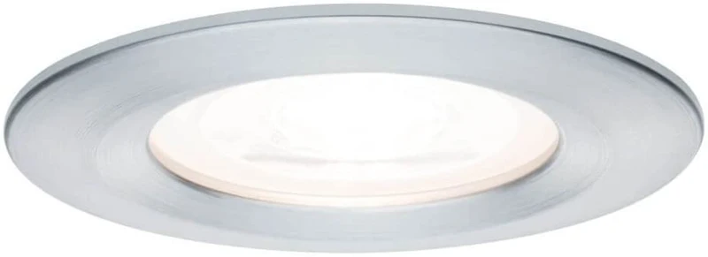 Paulmann EBL Set Nova rund starr LED IP44 1x6,5W 2700K 230V GU10 51mm Alu ged/Alu