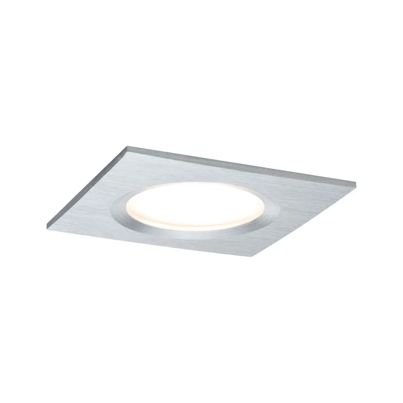 Paulmann EBL Set Nova Plus Coin dim eck starr LED 1x6,8W 2700K 230V 51mm Alu ged./Alu