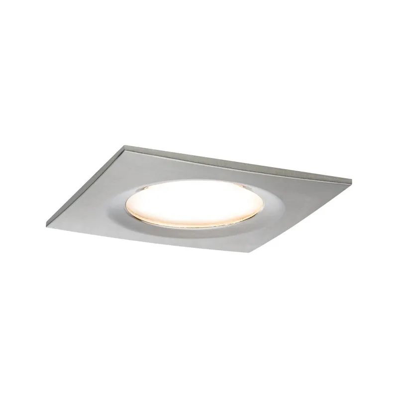 Paulmann Premium EBL Set Coin Slim dim eck starr LED 1x6,8W 2700K 230V 51mm Eisen g/Alu