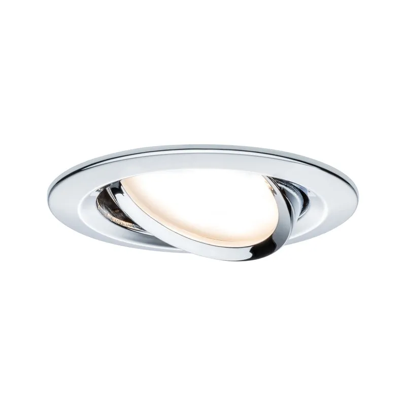 Paulmann Premium EBL Set Coin Slim rund schwenkb LED 1x6,8W 2700K 230V 51mm Chrom/Alu