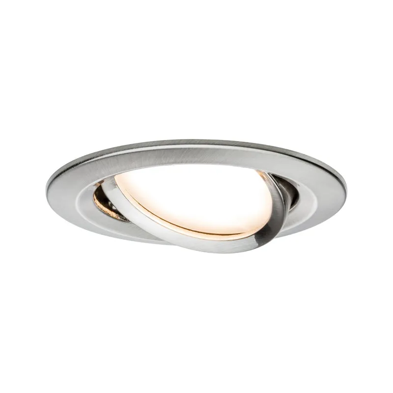 Paulmann Premium EBL Set Coin Slim rund schwenkb LED 1x6,8W 2700K 230V 51mm Eisen g/Alu