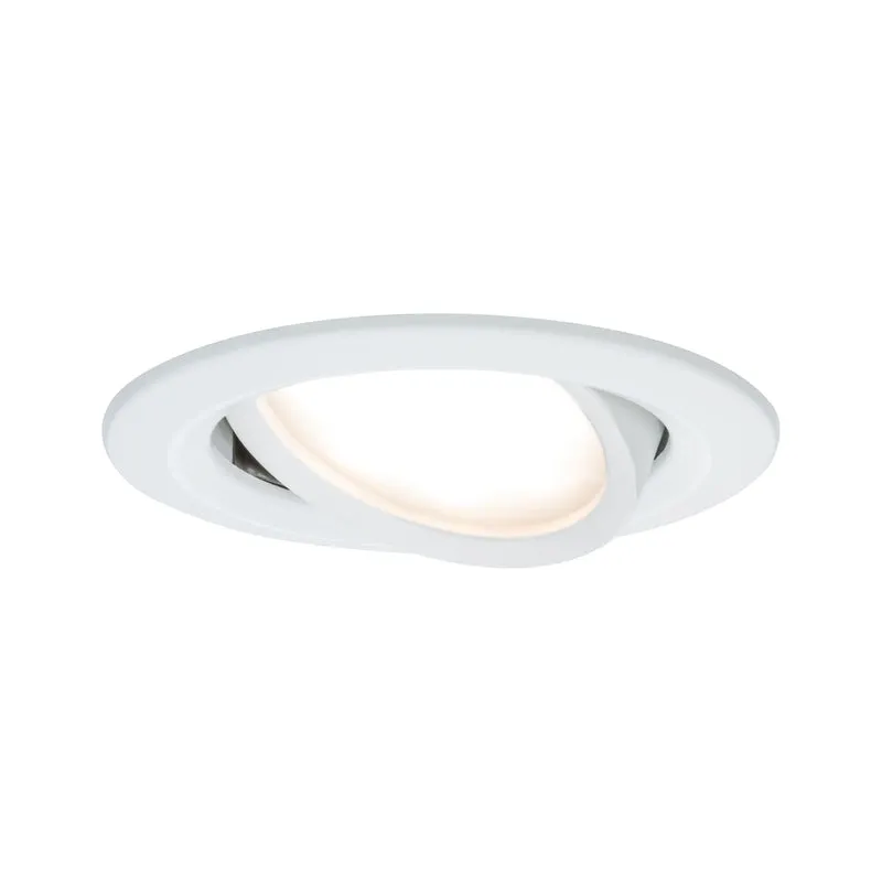 Paulmann Premium EBL Set Coin Slim rund schwenkb LED 1x6,8W 2700K 230V 51mm Ws matt/Alu