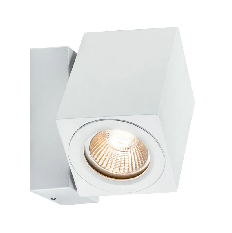 Paulmann Special ABL Set IP44 360° Cube Flame LED 1x7W 230V Weiß matt/Alu