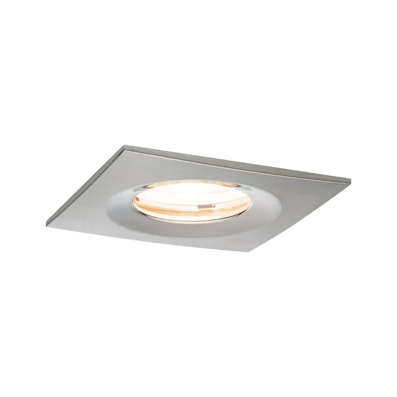 Paulmann Premium EBL Set Nova eckig dim LED IP65 1x7W 230V GU10 51mm Eisen geb./Alu Zink