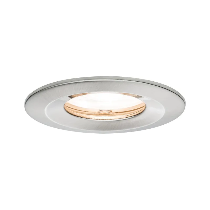 Paulmann Premium EBL Set Nova rund dim LED IP65 1x7W 230V GU10 51mm Eisen geb./Alu Zink