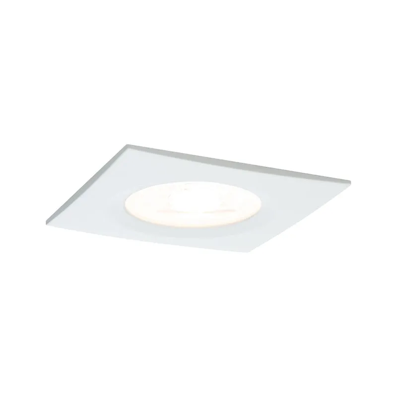 Paulmann Premium EBL Set Nova eckig dim LED 3x7W 230V GU10 51mm Weiß matt/Alu Zink