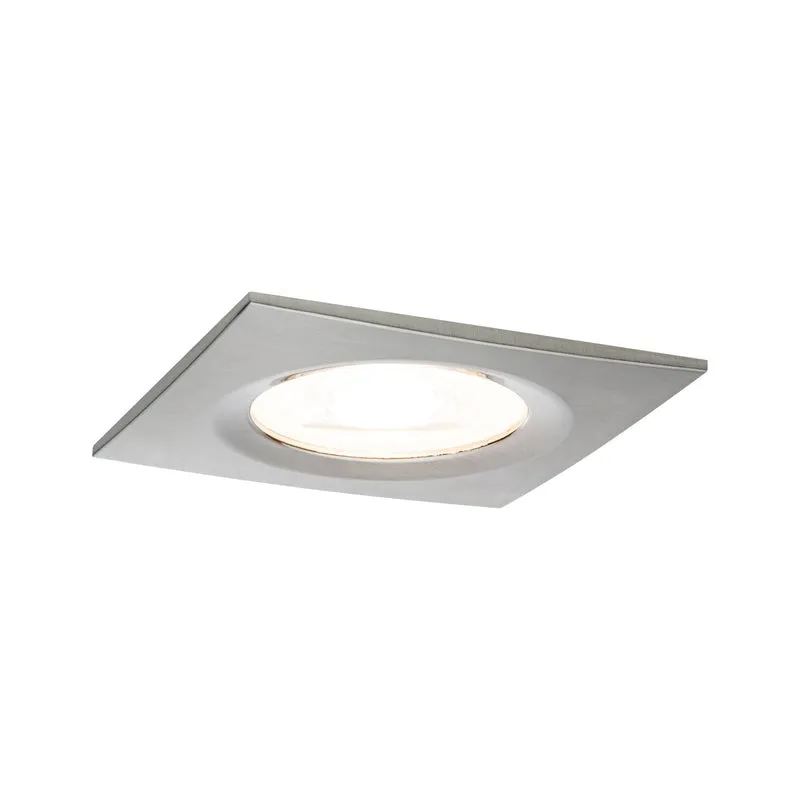 Paulmann Premium EBL Set Nova eckig dim LED 1x7W 230V GU10 51mm Eisen geb./Alu Zink