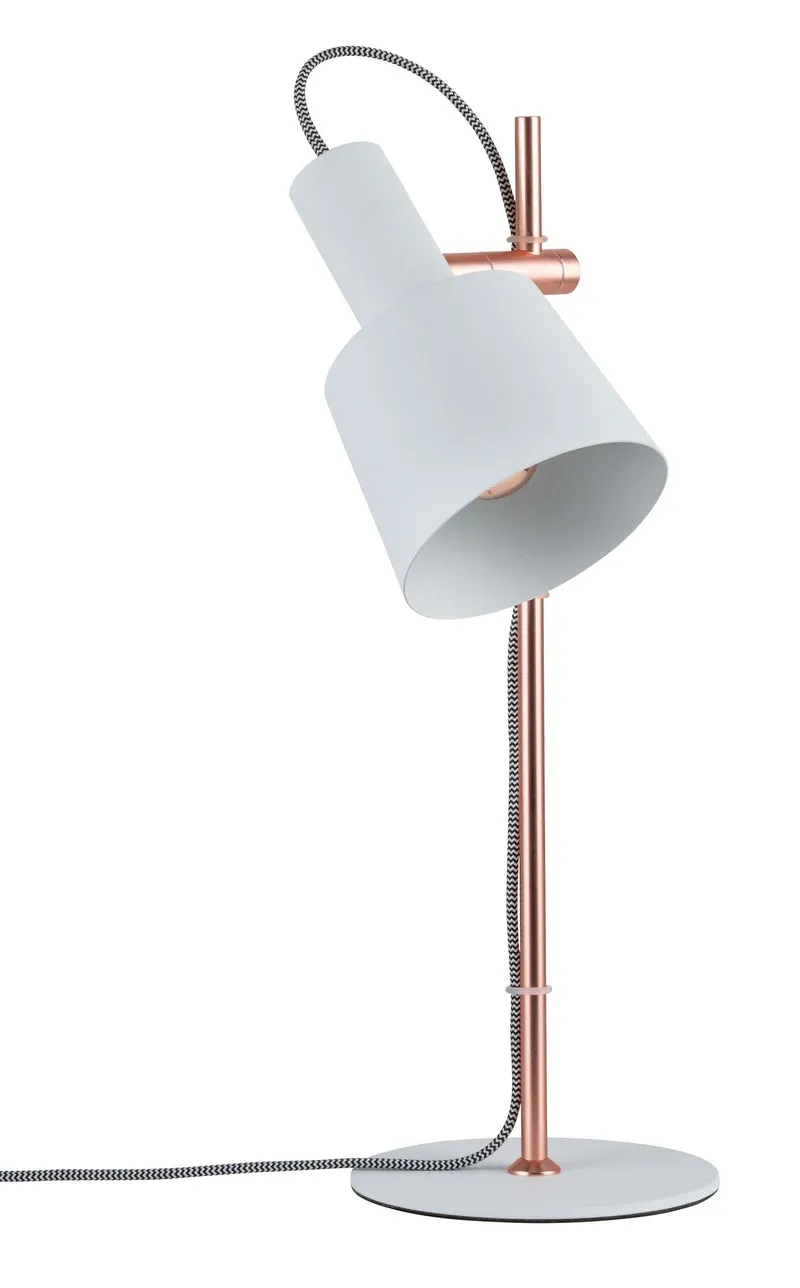 Paulmann Neordic Haldar Tischleuchte max.1x20W E14 Weiß/Kupfer matt 230V Metall