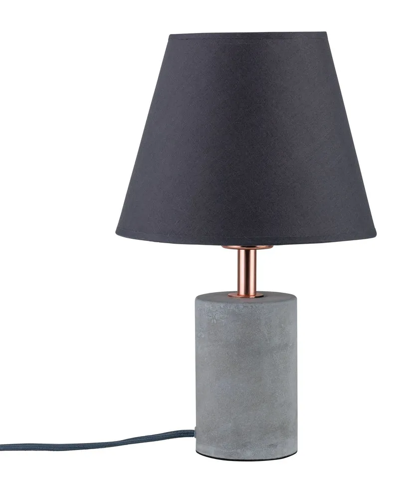 Paulmann Neordic Tem Tischleuchte max.1x20W E27 Grau/Kupfer 230V Stoff/Beton/Metall