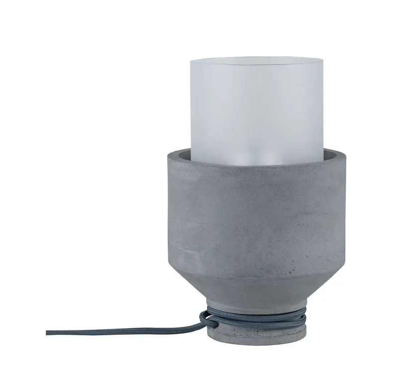 Paulmann Neordic Helin Tischleuchte max.1x20W E27 Grau/Satin 230V Beton/Glas