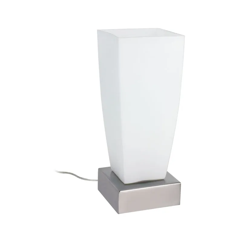 Paulmann Table&Desk Jenni Tischleuchte max.1x40W E14 Nickel sat/Opal 230V Metall/Glas
