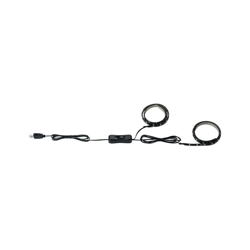 Paulmann Function USB-Strip 2x50cm Warmweiß 2W 5V Schwarz Metall/Kunststoff