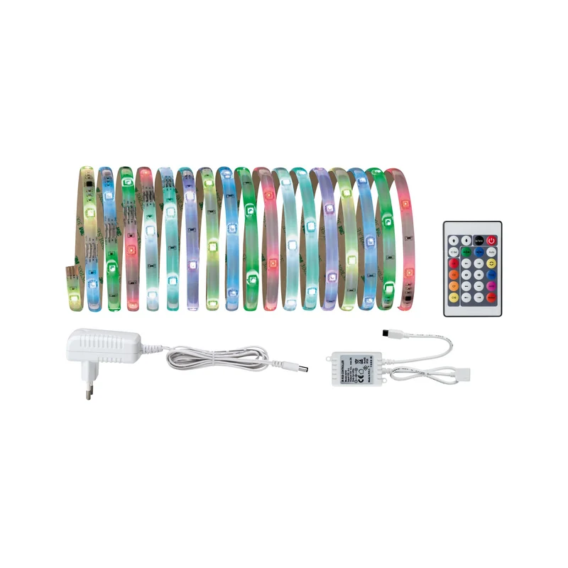 Paulmann Function Digital LED Strip Set 5m RGB 14W 230/12V 24VA Weiß Kunststoff