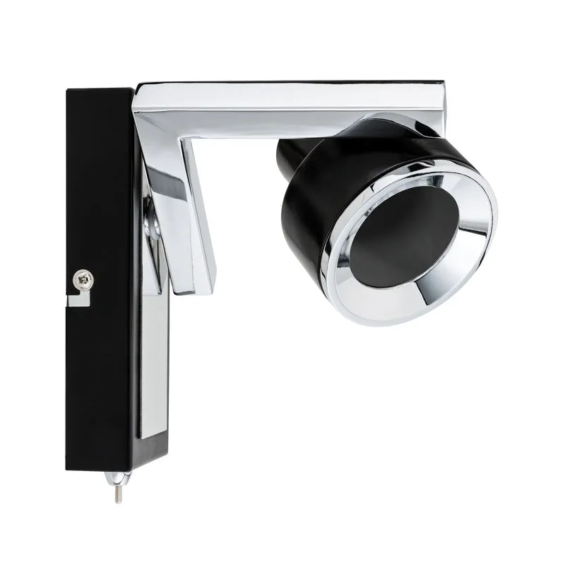 Paulmann Spotlight Turn max 1x10W GU10 Schwarz/Chrom 230V Metall/Kusnststoff