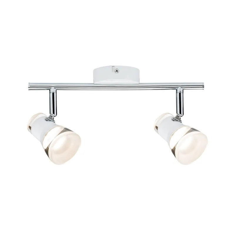 Paulmann Spotlight Clear 2x4,3W Weiß matt/Chrom 230V Metall Acryl