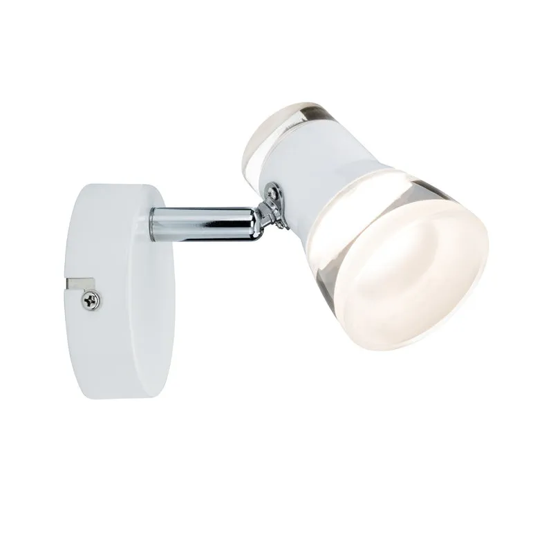 Paulmann Spotlight Clear 1x4,3W Weiß matt/Chrom 230V Metall Acryl