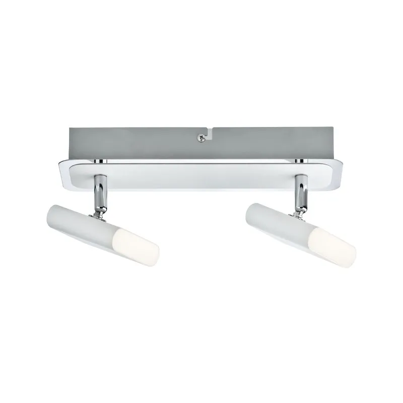 Paulmann Spotlight Launcher 2x4,5W Weiß gebürstet/Chrom 230V Metall