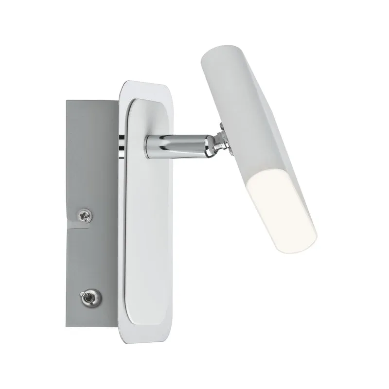 Paulmann Spotlight Launcher 1x4,5W Weiß gebürstet/Chrom 230V Metall