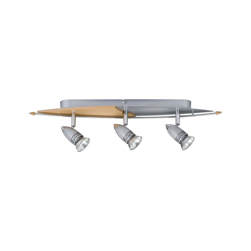 Paulmann Spotlights Hilke Balken 3x50W GU10 Alu/Holz 230V Metall/Holz