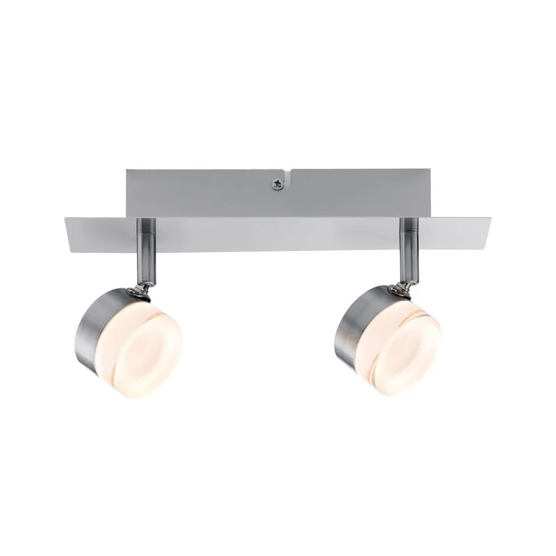 Paulmann Spotlight Slice LED 2x4,3W Eisen gebürstet 230V Metall